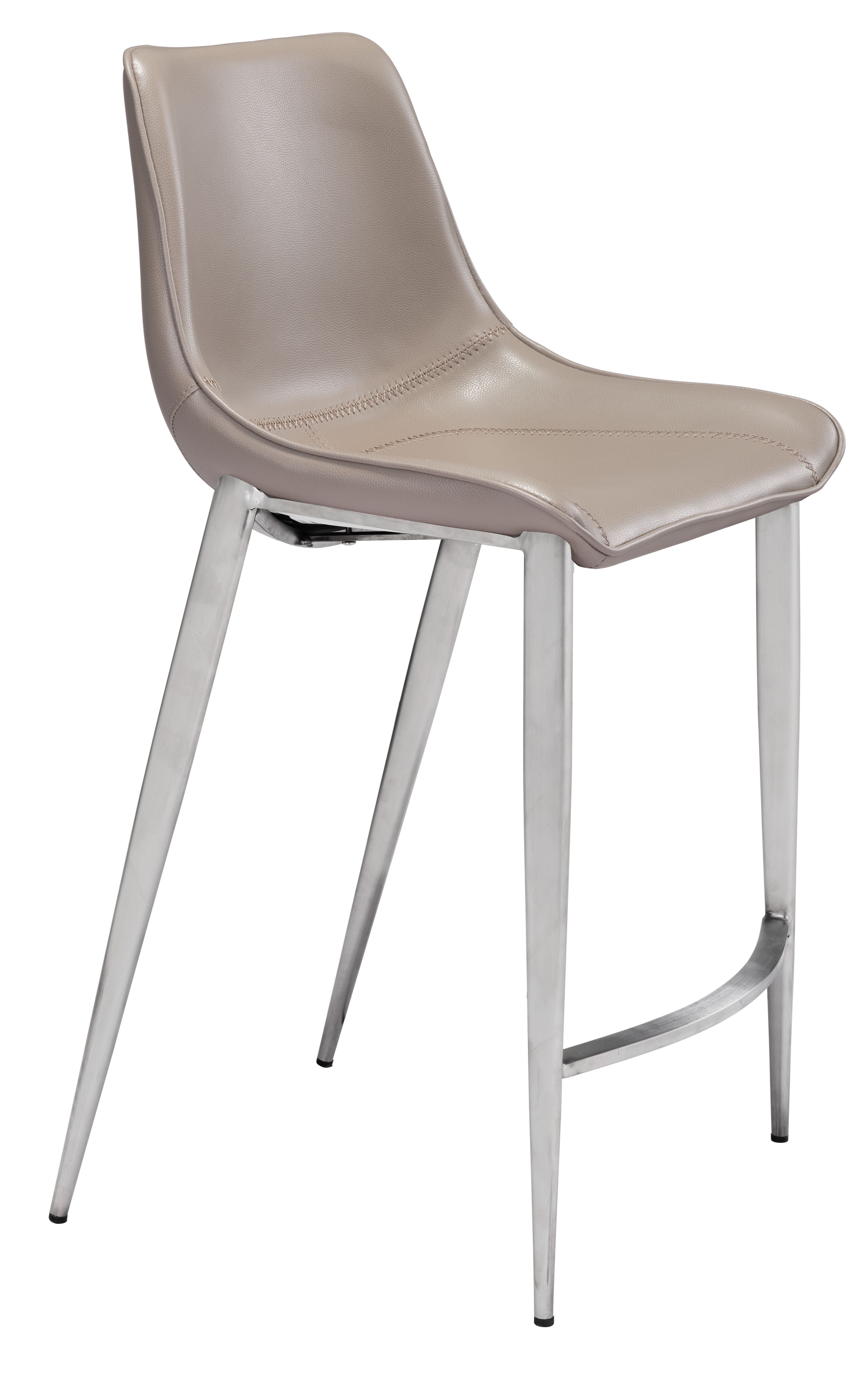 Magnus Counter Stool (Set of 2) Brown & Silver product image