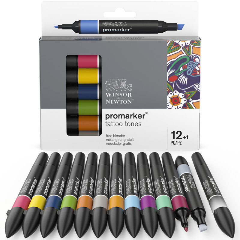 Promarker™ Tattoo Tones, Set of 12+1