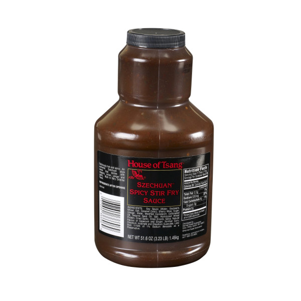 HOUSE OF TSANG(r) Sauce, Szechuan Spicy, 4/51.6 oz. . C1CB - Front Center Inner Pack (Hi Res)