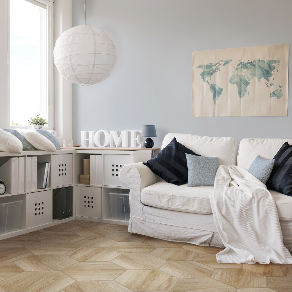 Natura Hex Camel 14-1/8 in. x 16-1/4 in. Porcelain Floor and Wall Tile