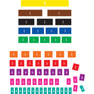 Fraction Tiles Magnetic Accents, 66 Pieces