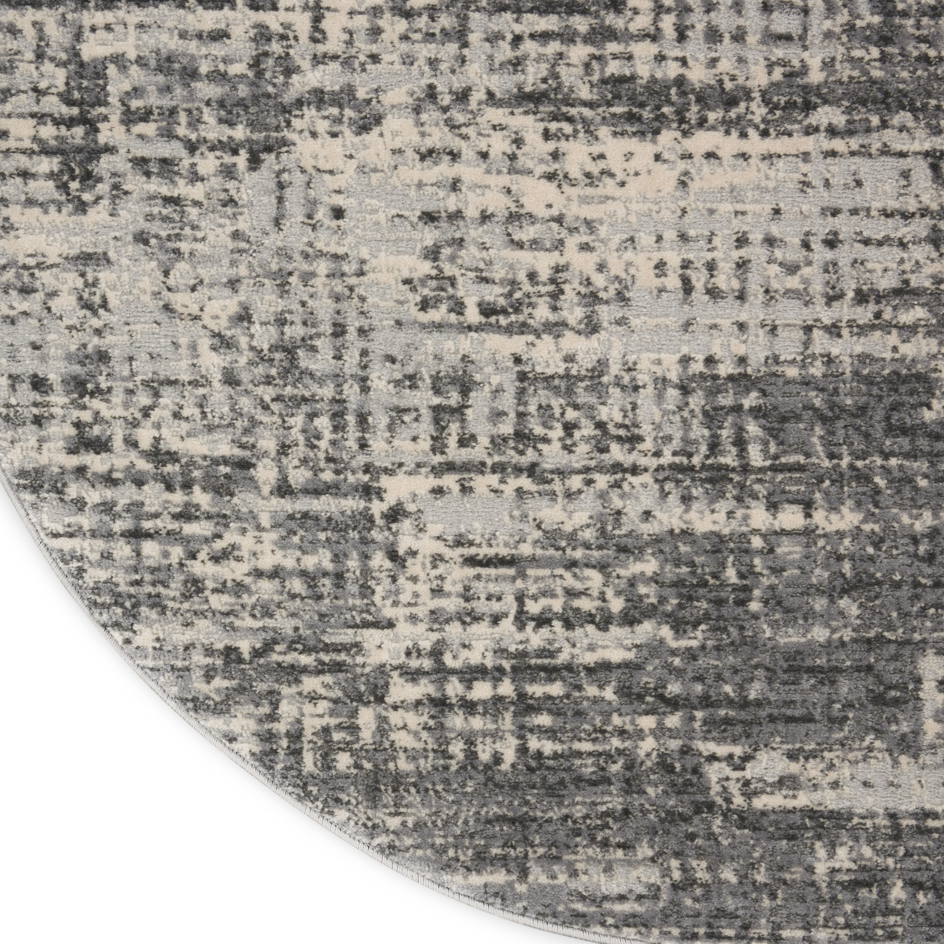 Calvin Klein CK950 Rush 8' x Round Grey Beige Modern Indoor Rug