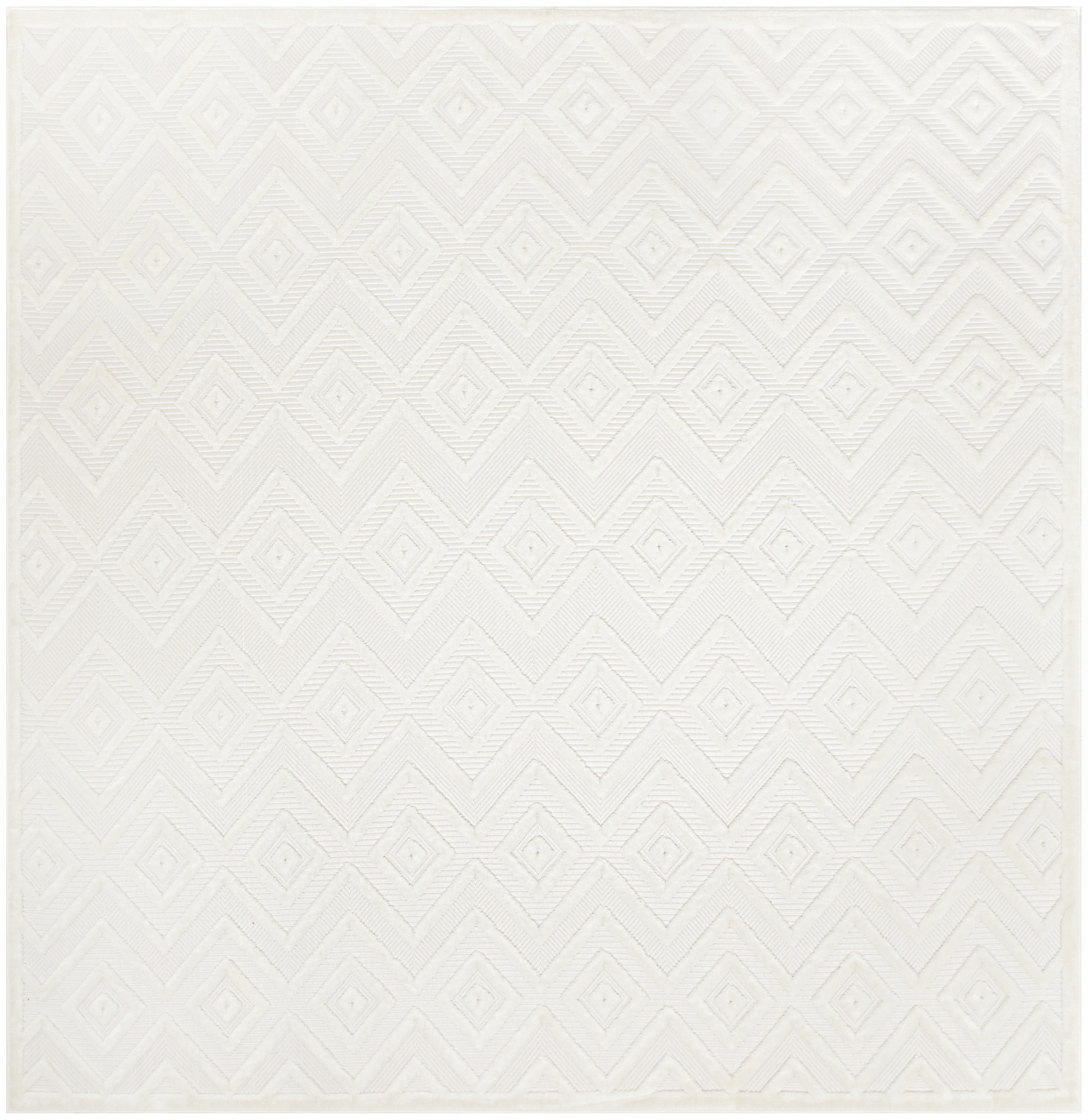Nourison Versatile 9' x Square Ivory White Modern Rug