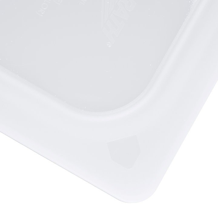 Third-size Super Pan V® flexible steam table pan lid in white