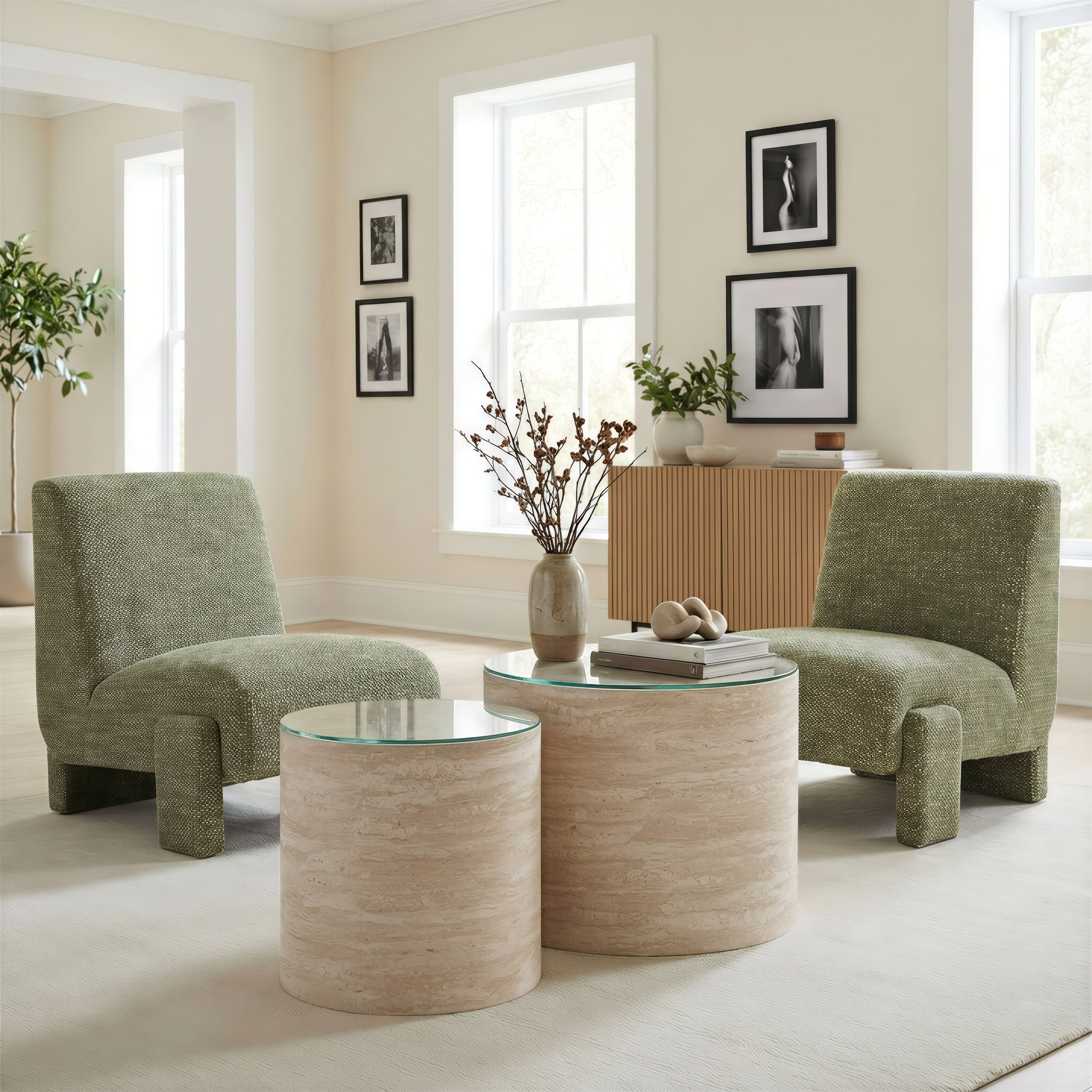 Carzo Coffee Table Set (2-Piece) Stone Beige product image