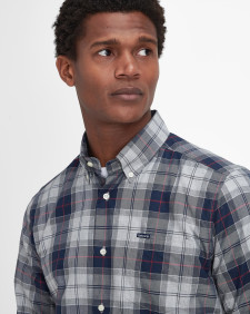 Wetheram Tailored Long-Sleeved Shirt Blue Granite