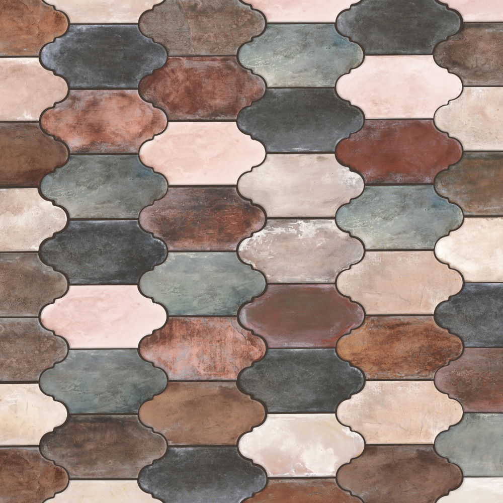 Boheme Provenzal Mix 6-1/4 in. x 12-3/4 in. Porcelain Floor and Wall Tile