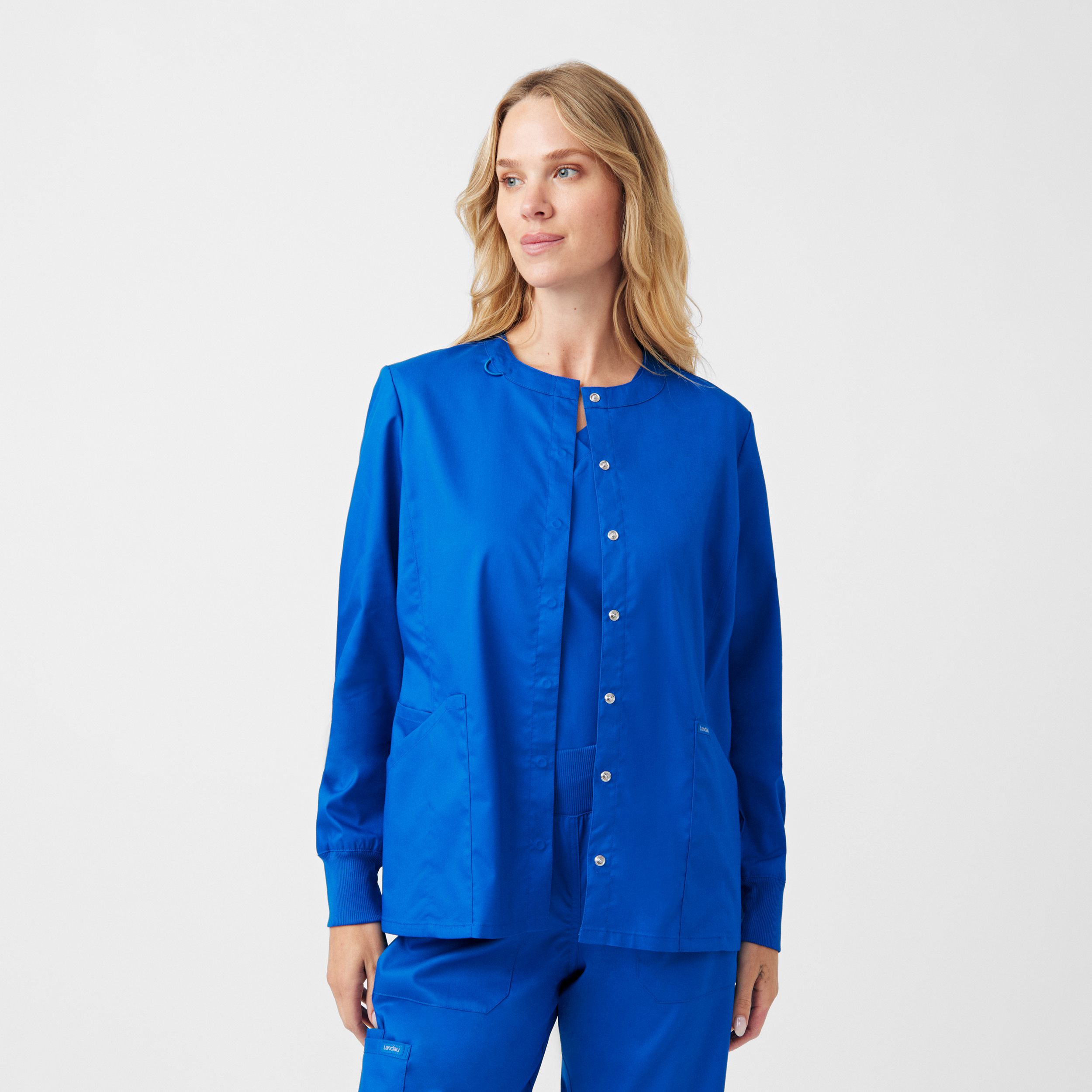 Landau ProFlex Women&#8216;s 3-Pocket Scrub Jacket-Landau