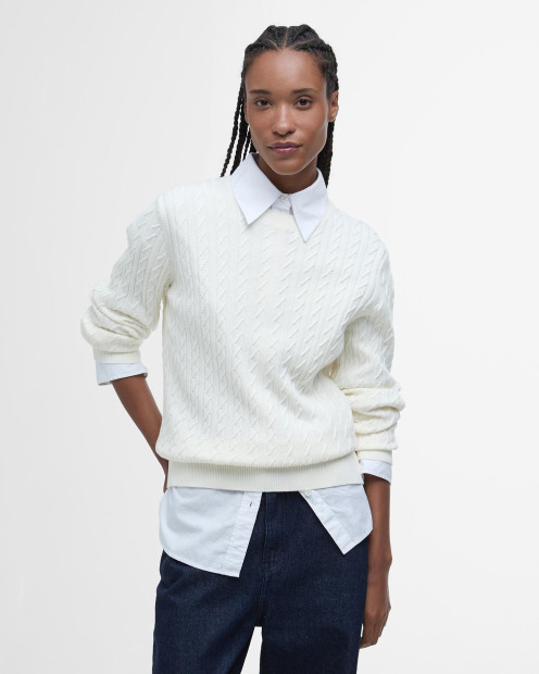 Hartland Crew Neck Jumper Cloud