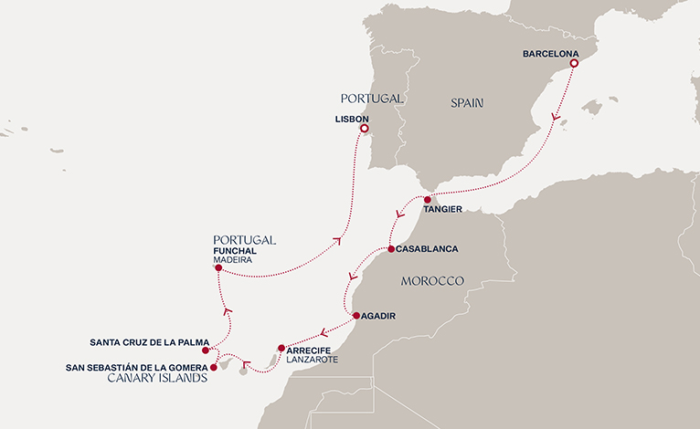 Itinerary map