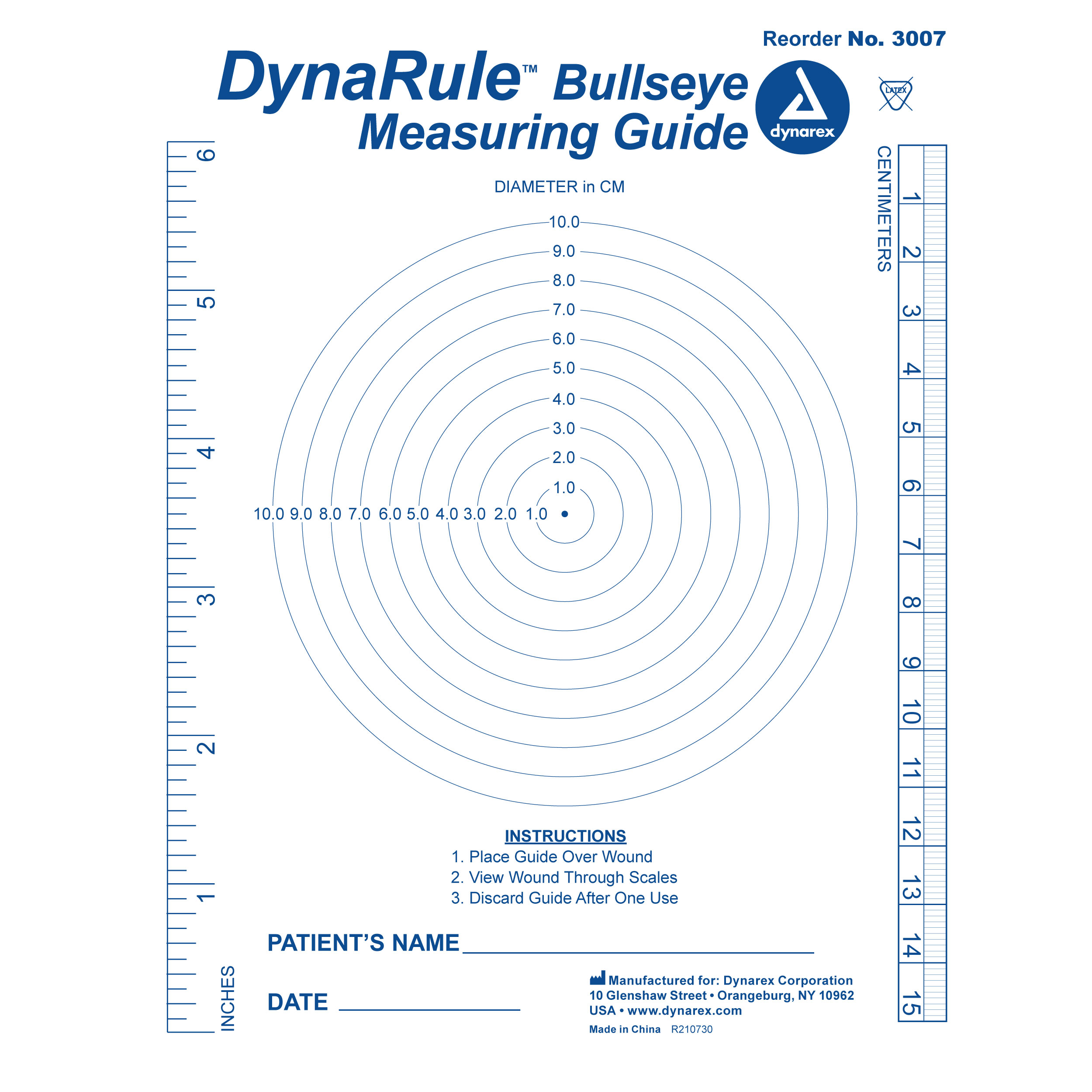 DynaRule™ Bullseye Measuring Guide
