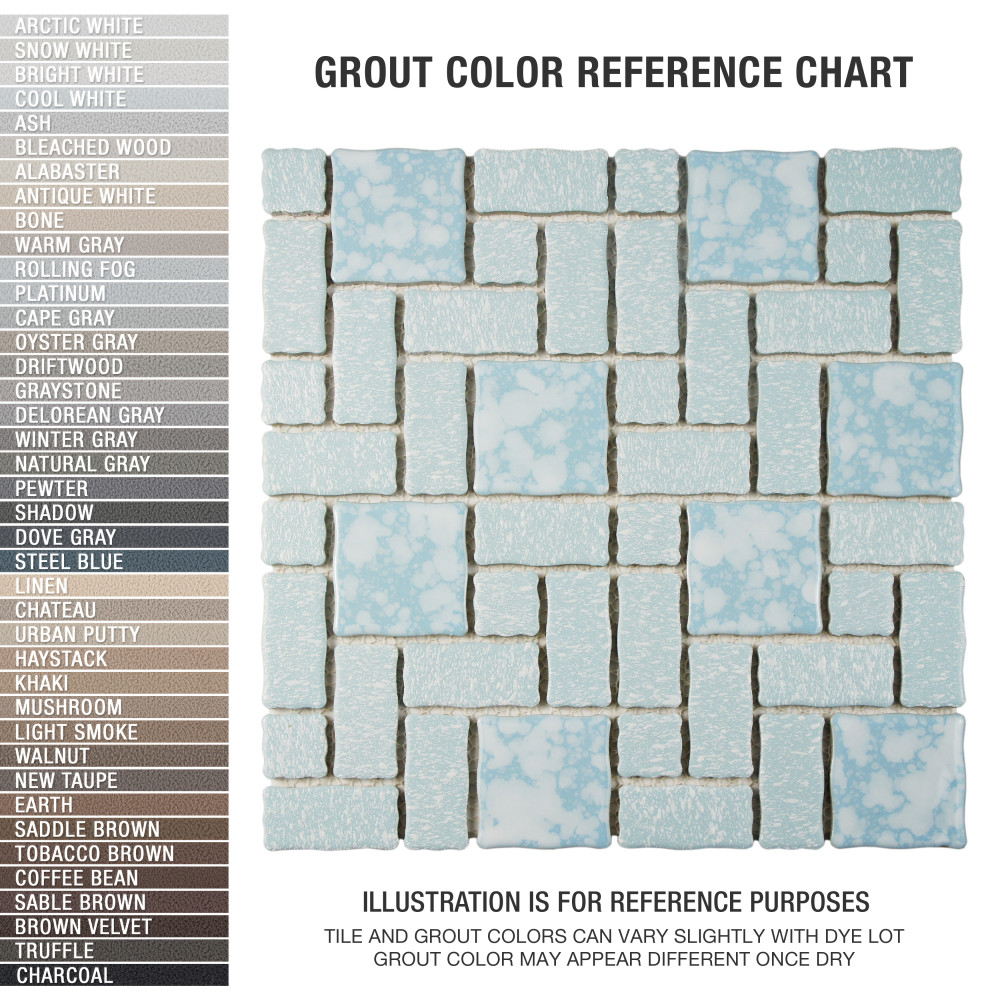 Academy Blue 11-7/8 in. x 11-7/8 in. Porcelain Mosaic Tile