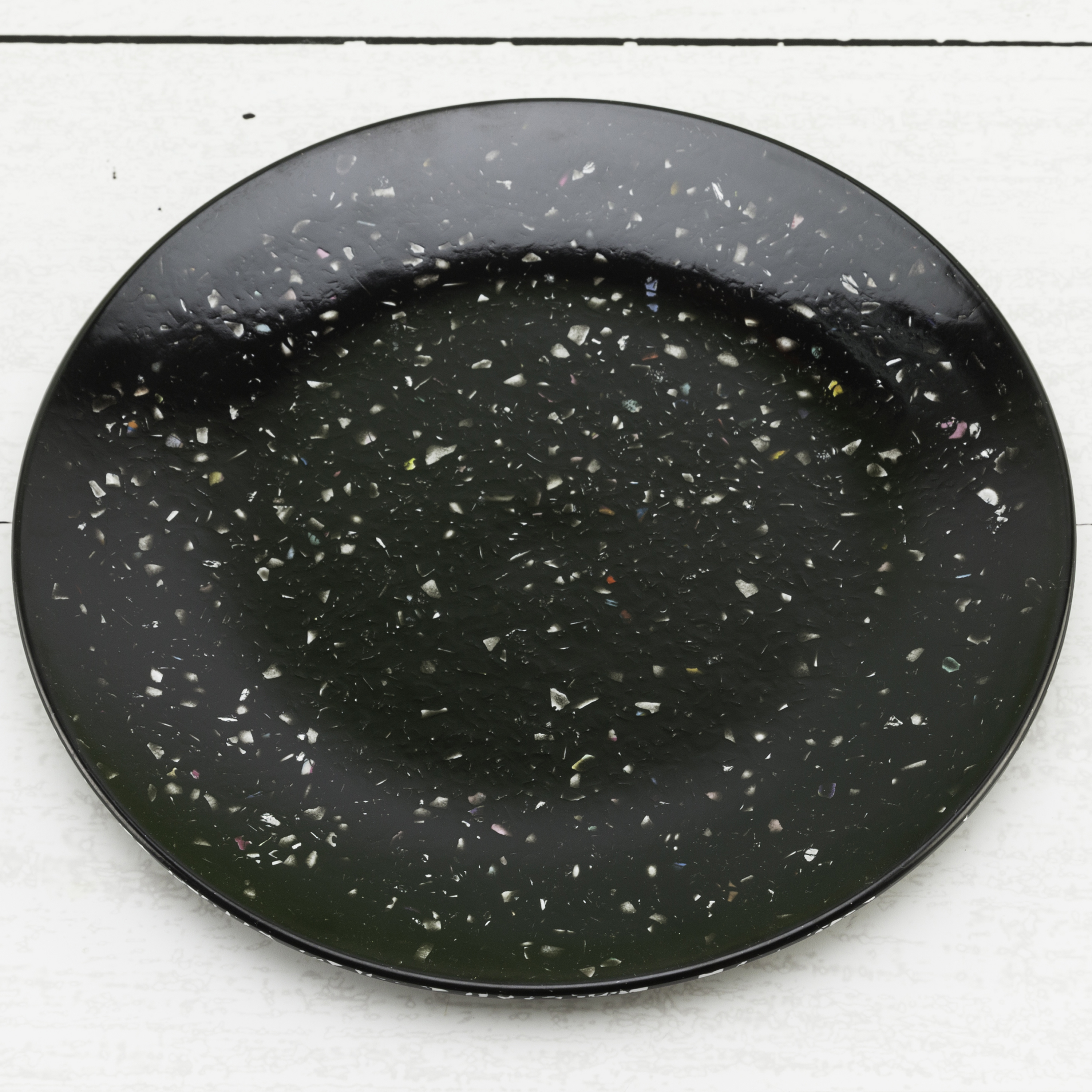 Confetti Salad Plate, Black, 6-piece set