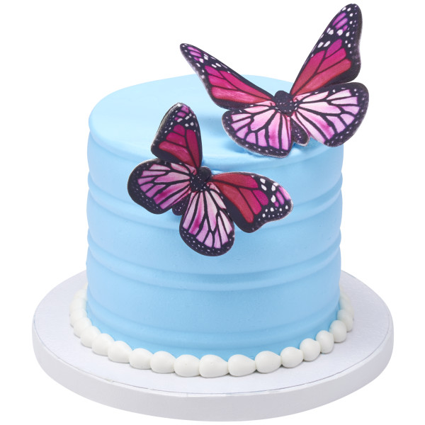 Yellow And Pink Butterflies Gum Paste