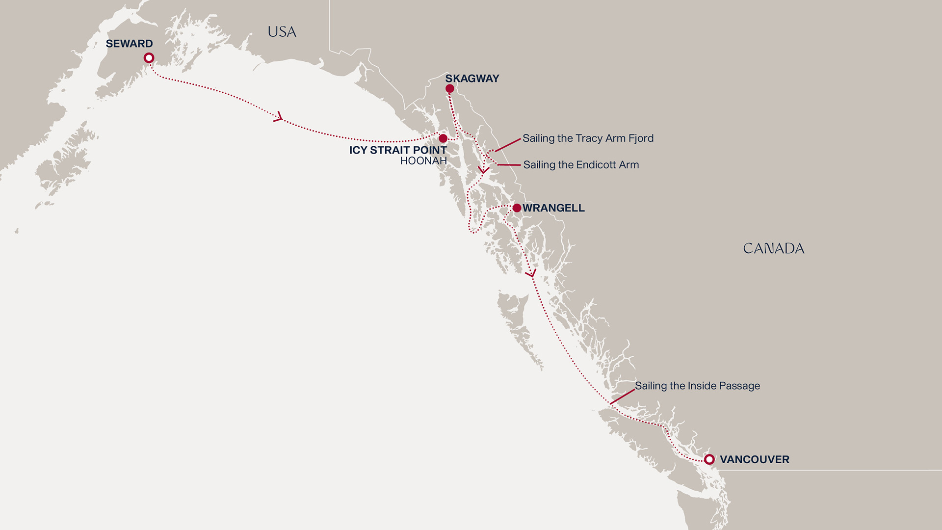 Itinerary map