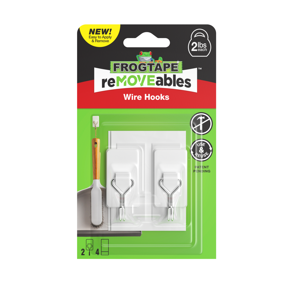 FrogTape reMOVEables™ Medium White Wire Hook Primary Product Image