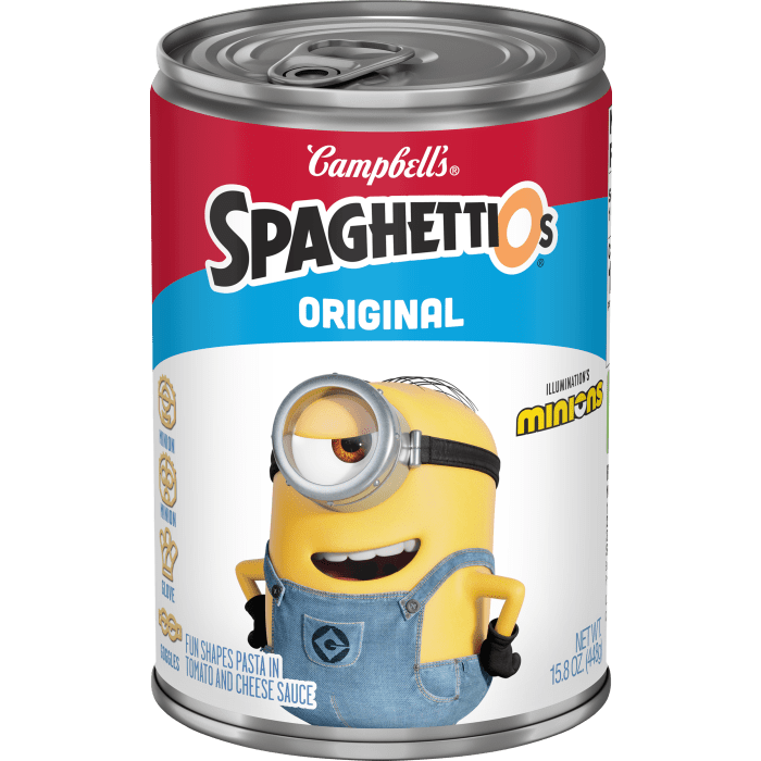 Canned Pasta With Minions Shapes