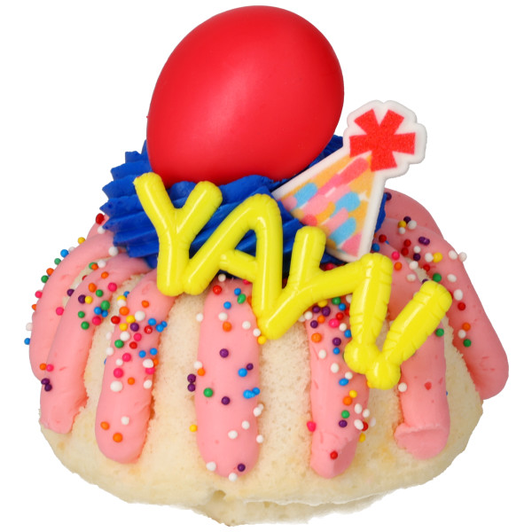 Mini Bright Balloon Words Cupcake Layon