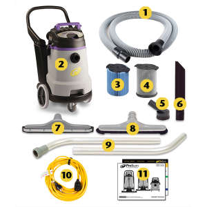 ProTeam, ProGuard 20 with Tool Kit, 14", Wet Dry Vacuum