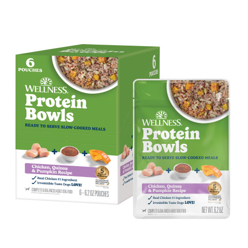 Wellness Protein Bowls Chicken, Quinoa & Pumpkin Front packaging