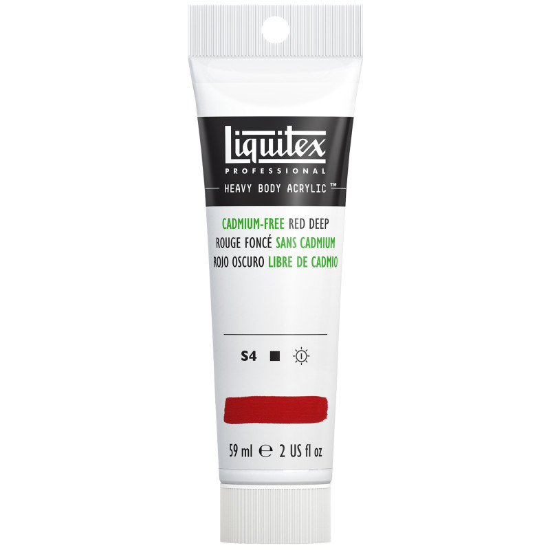 Professional Heavy Body Acrylic Paint, 59 mL Tube, Cadmium Free Red Deep