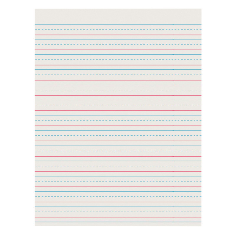 Newsprint Handwriting Paper, Skip-A-Line, Grades 2-3, 1/2" x 1/4" x 1/4" Ruled Short, 8-1/2" x 11", 500 Sheets