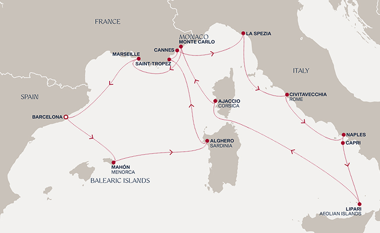 Itinerary map
