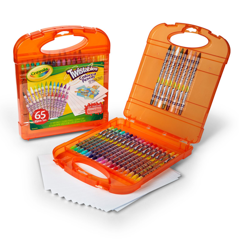 Twistables® Colored Pencils & Paper Set, 65 Pieces