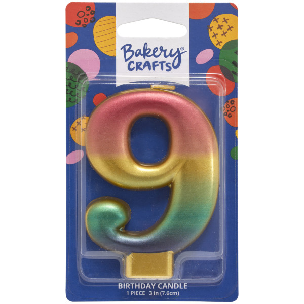 Metallic Numeral Candles