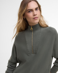 Lola Half-Zip Jumper Dusky Khaki