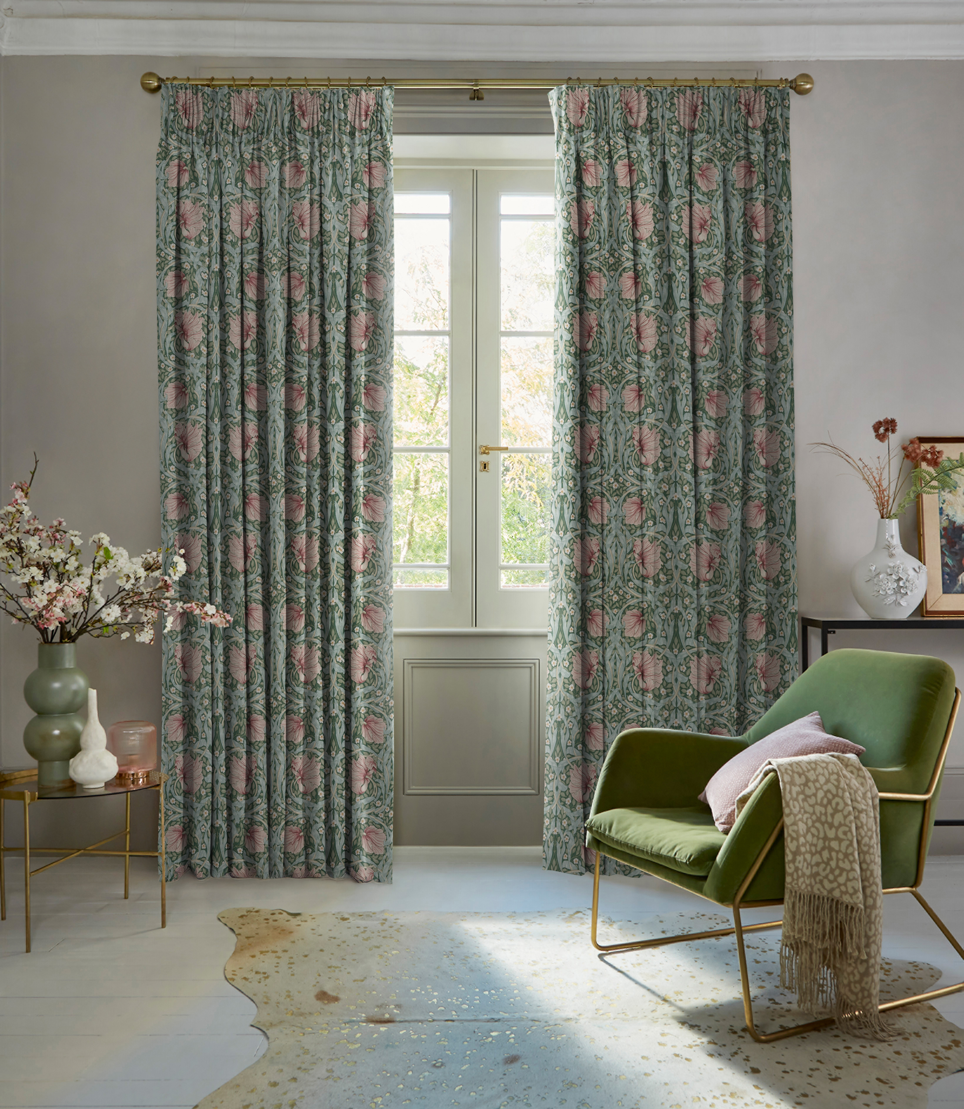 Pimpernel Soft Rose Curtains