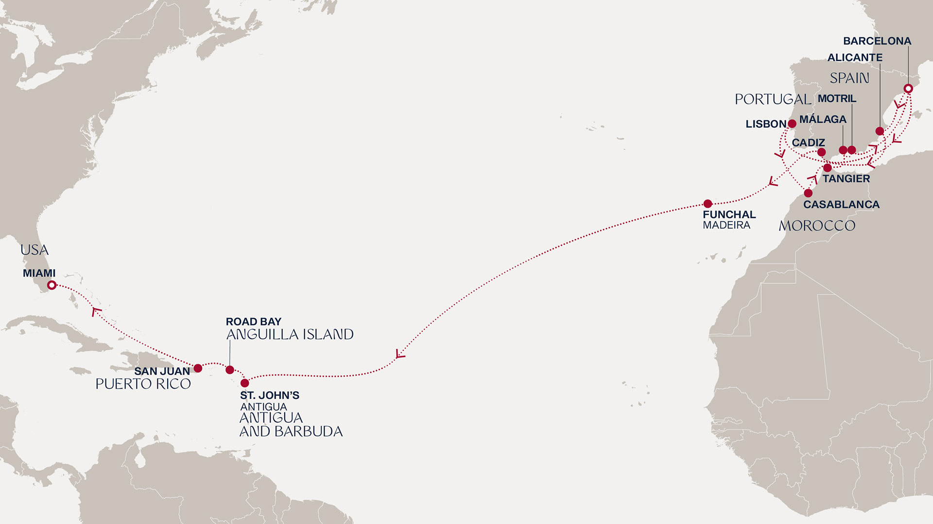 Itinerary map
