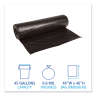 Boardwalk,  LLDPE Liner, 40 gal Capacity, 40 in Wide, 46 in High, 0.6 Mils Thick, Black