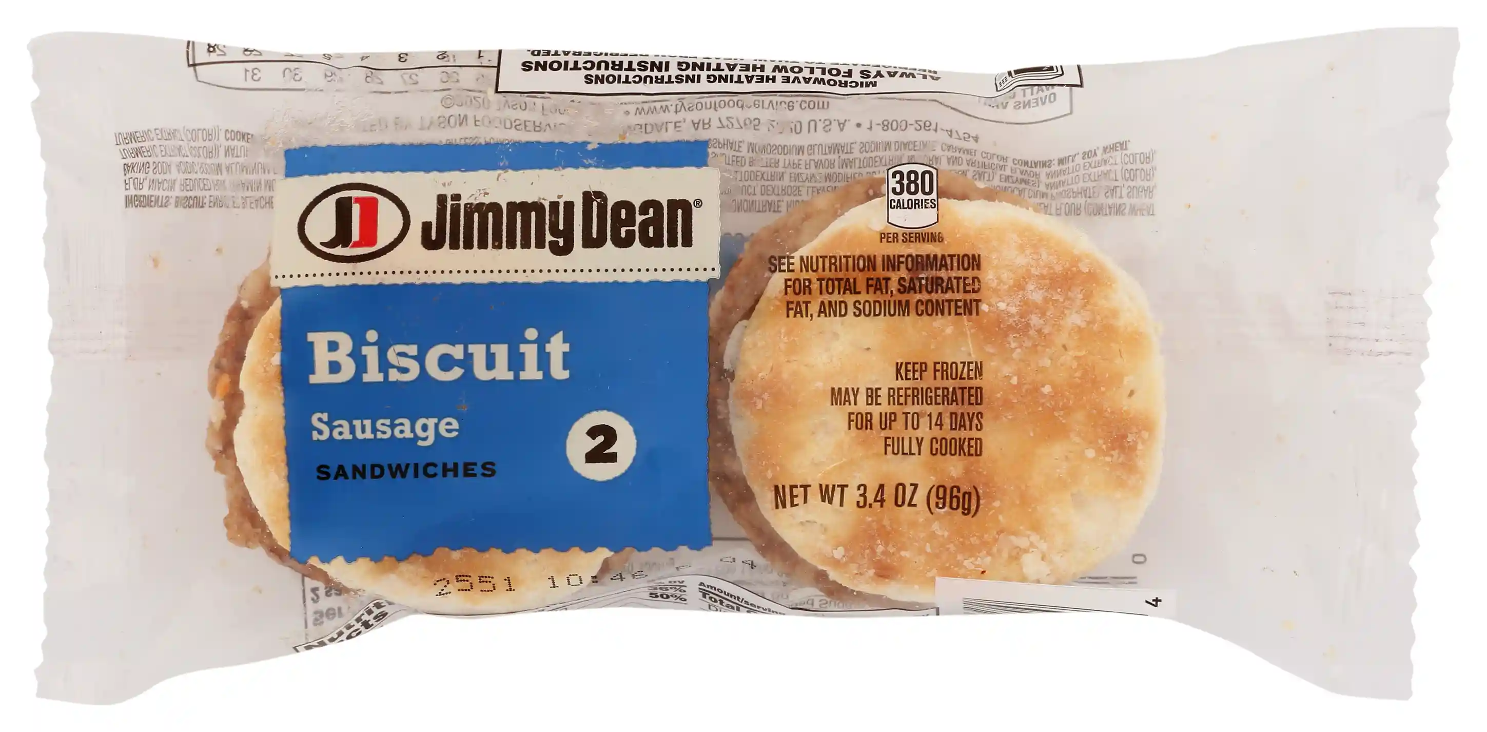 Jimmy Dean® Individually Wrapped Sausage Biscuit, Twin Pack_image_3
