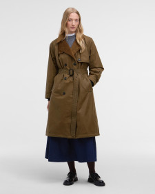 Barbour for Margaret Howell Double-Breasted Waxed Trench Coat Sand