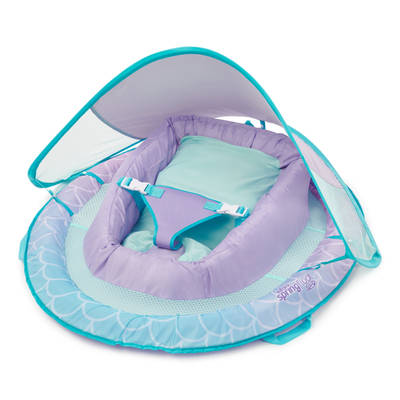 Swimways Sun Canopy Inflatable Infant Spring Float for Infants 3-9 Months, Mermaid Design