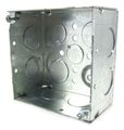 Steel City® 4 in. Square Box with Pigtail Steel 2-1/8 in. D Welded 3/4 in. KOs