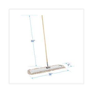 Boardwalk, Cotton Dust Mopping Kit, 36"W, White
