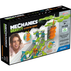 Geomag Mechanics Gravity RE Elev Circuit 207 &ndash; 207-Piece Mechanics Gravity Marble Run STEM Set
