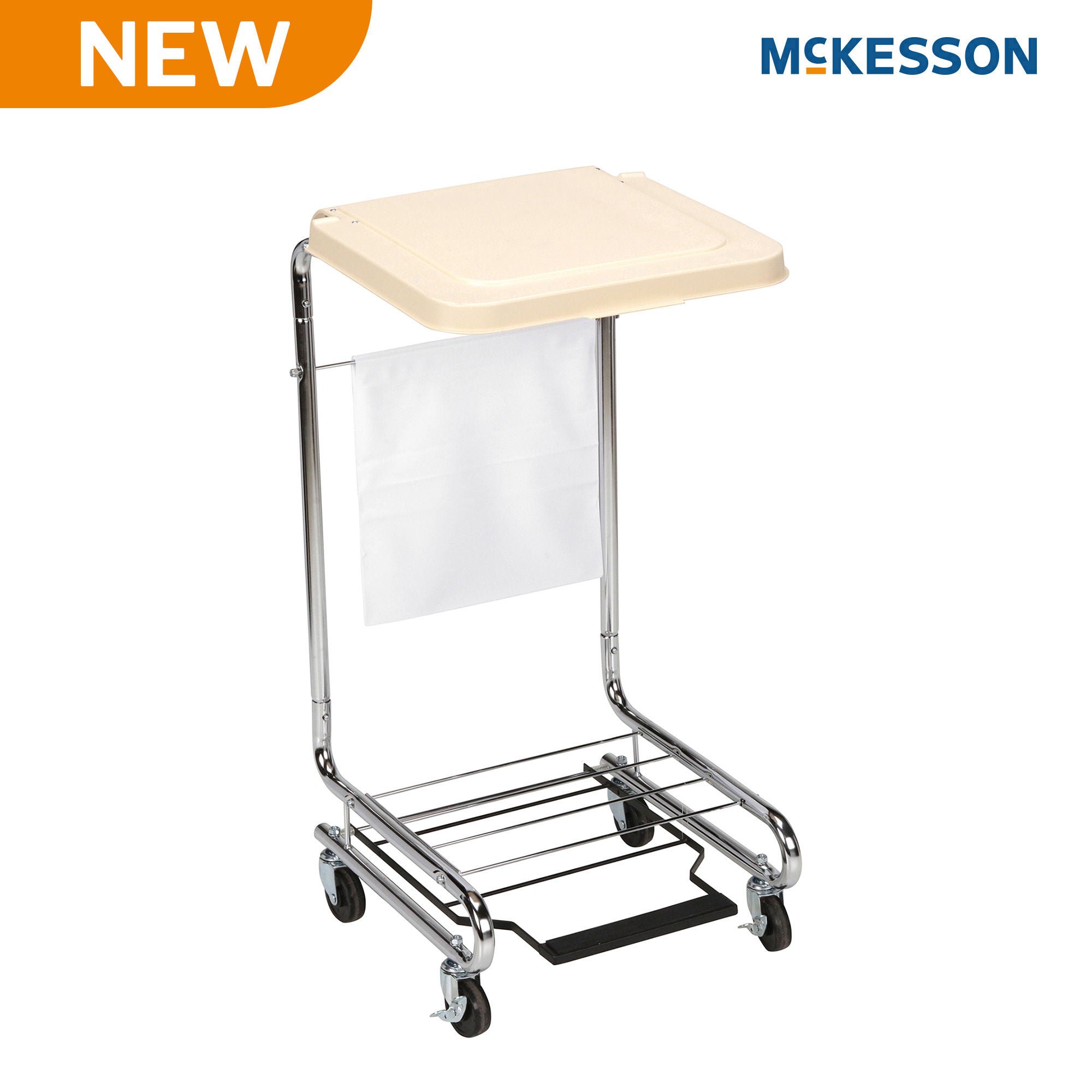 McKesson Hamper Stand with Foot Pedal & Self-Closing Lid