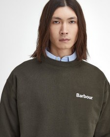 Brushed Nicholas Oversized Crew Neck Jumper Sage