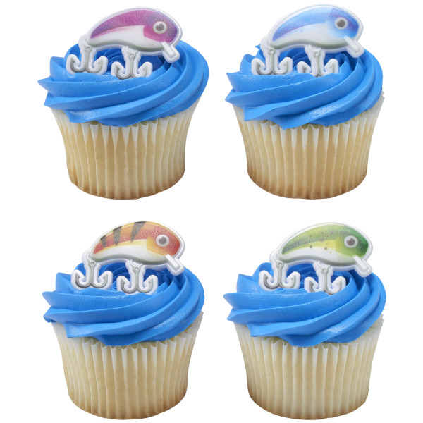 Fishing Lure Assortment Cupcake Rings