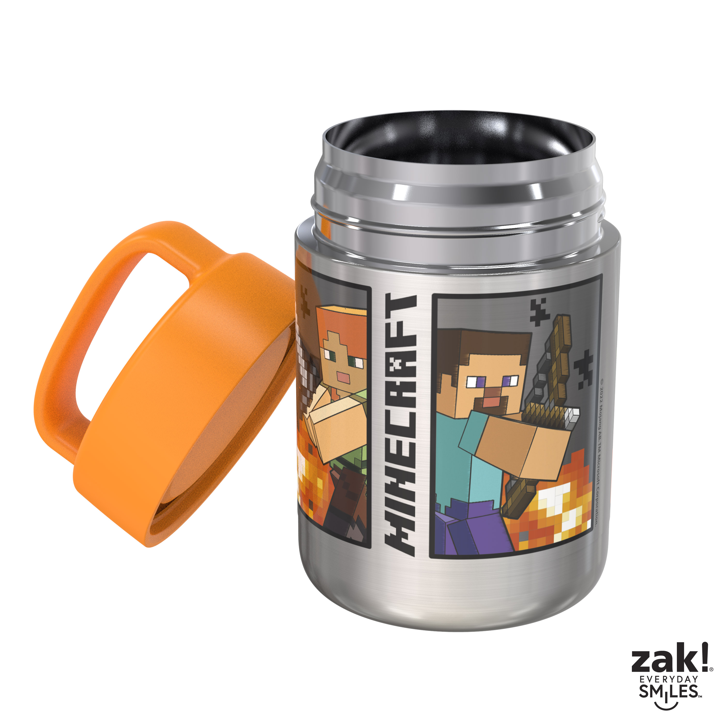 Minecraft Reusable Vacuum Insulated Stainless Steel Food Container, Steve and Alex slideshow image 3