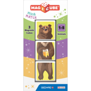 Magicube Mix & Match Animals, Magnetic Cubes, 3 Pieces