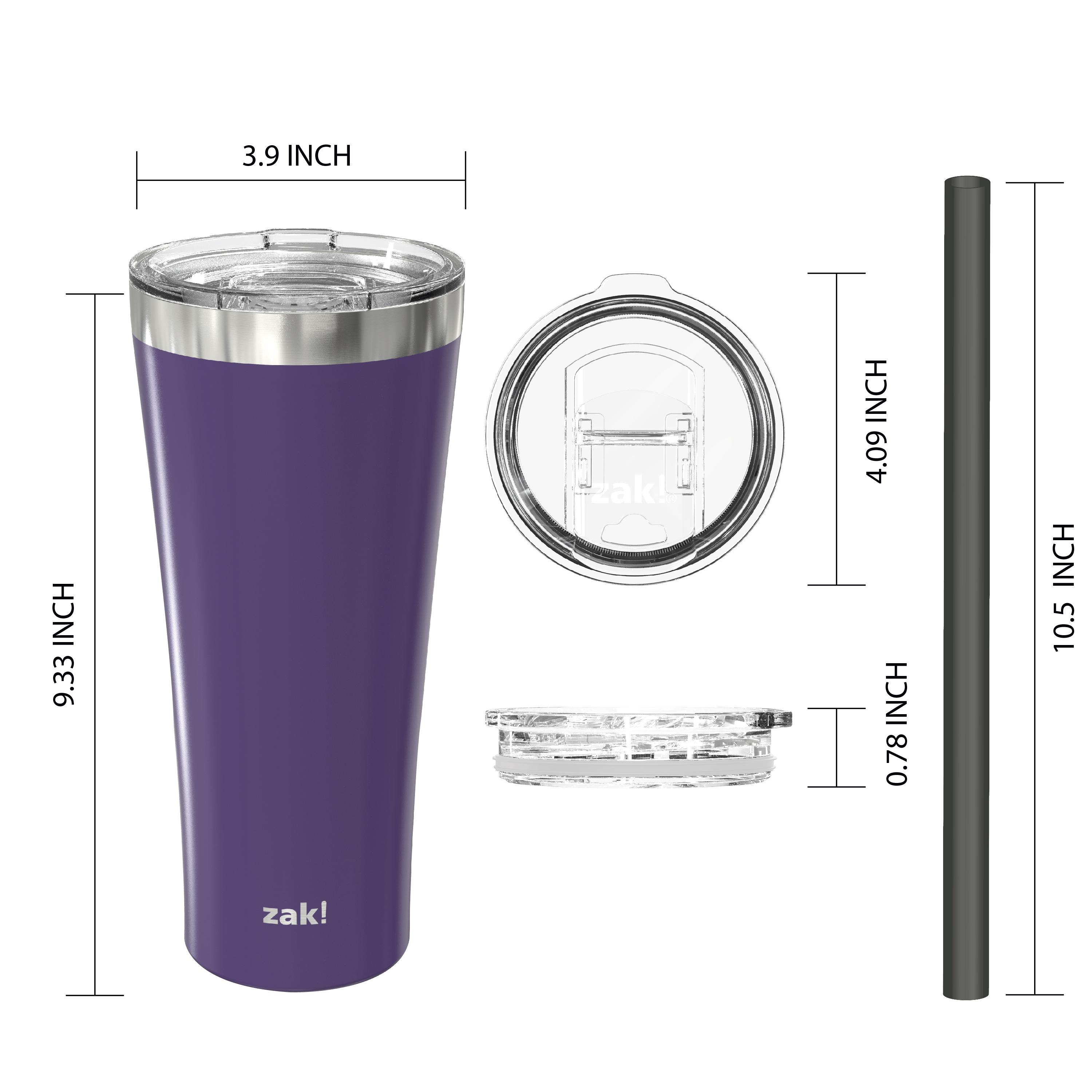 Alpine 30 ounce Stainless Steel Vacuum Insulated Tumbler with Straw, Viola slideshow image 2 Alpine 30 ounce Stainless Steel Vacuum Insulated Tumbler with Straw, Viola slideshow image 2