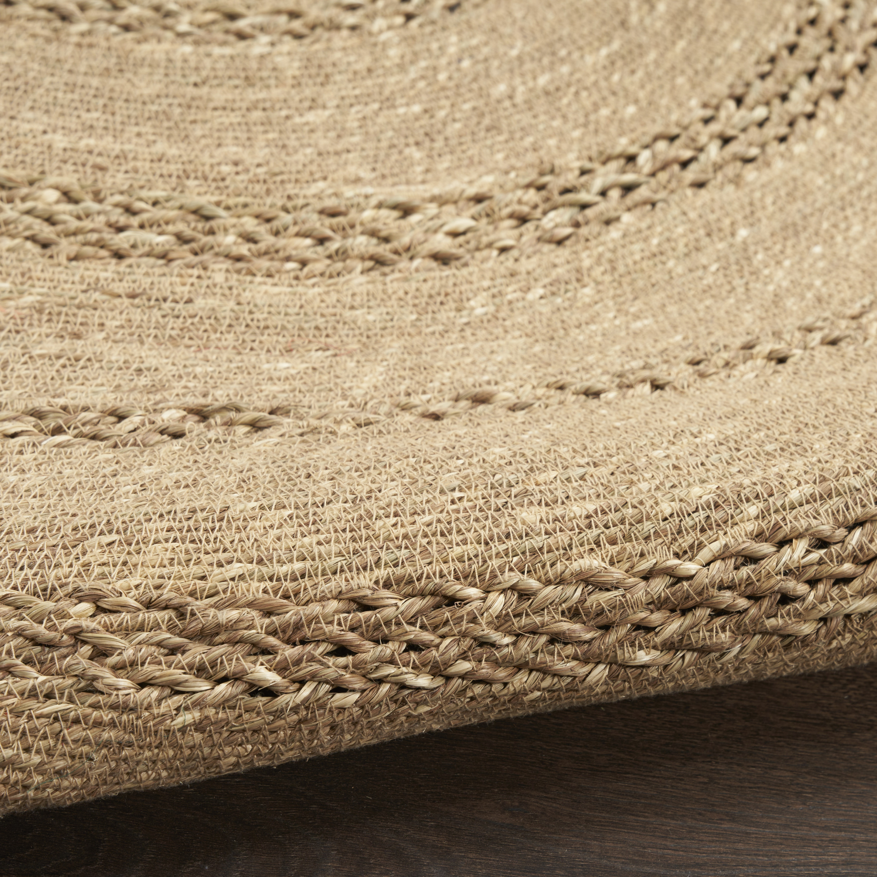 Nourison Natural Seagrass 4' x Round Natural Outdoor Rug