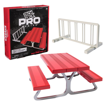 TECH DECK, Pro Series Daily Grind Pack 2.0 with Picnic Table and Bike Rack; Kids Toys for Boys Ages 6 and up (Mini Fingerboard Sold Separately)