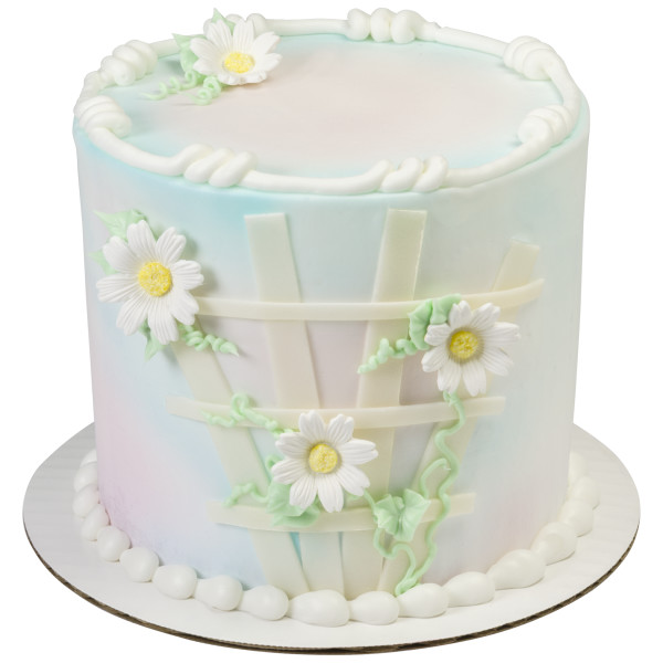 White Daisies Assortment - Red 3 Free Gum Paste Layon