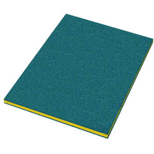 Hillyard, Trident® SmartScrub™ Clean and Shine Rectangular Floor Pad, 14"x24, Blue/Yellow