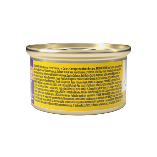 Wellness Complete Health Pate Beef & Salmon back packaging